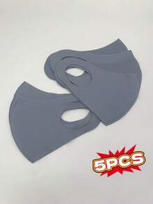 5pcs Ice Silk 3D Face Masks, Reusable And Washable, High Elasticity Breathable Polyester Fiber - Regular Model - View 14
