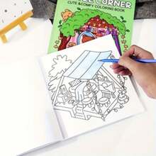 Cute And Cozy Coloring Book For Adults And Teens - Relaxing Hygge Space Design, DIY Creative Art Relaxation, Whimsical Home Illustrations With Cats, Refrigerators And Kitchen Scenes - Single Piece - View 7