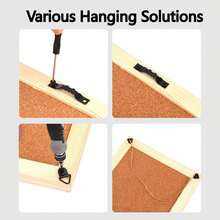 251Pcs Picture Hanging Kit Black & Gold Heavy Duty Picture Frame Hanger Art Work Photo Wall Hook With Screws - Multicolor - View 5