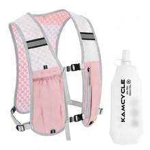 Running Vest Backpack With 500ML Soft Flask Women & Men, Hydration Vest, Lightweight Comfortable Running Backpack For Trail Running Cycling Hiking Marathons - Pink - View 1