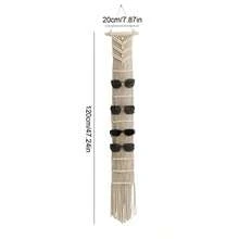 1pc Handmade Macrame Fashion Glasses Holder Wall Hanging, Bohemian Style Woven Eyewear Display Storage Hanging Decor With Tassels, Wall-Mounted Fashion Glasses Storage Rack For Bedroom, Closet, Home Decor - Multicolor - View 18