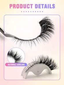 5 Pairs Cat Eye False Eyelashes - Lightweight & Fluffy Faux Mink Lashes, Transparent Lash Band, Natural Look, Reusable, Suitable For Beginners - Black - View 4