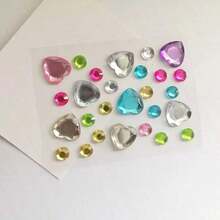 10 buah Stiker Kamera, Stiker Hati & Berlian Gaya , Stiker Mengkilap Dekoratif 3D, Cocok untuk Papan Klip, Dekorasi Ponsel, Riasan, Kerajinan DIY, Perlengkapan Alat Tulis Warna Acak - Stiker rhinestones untuk makeup - View 7