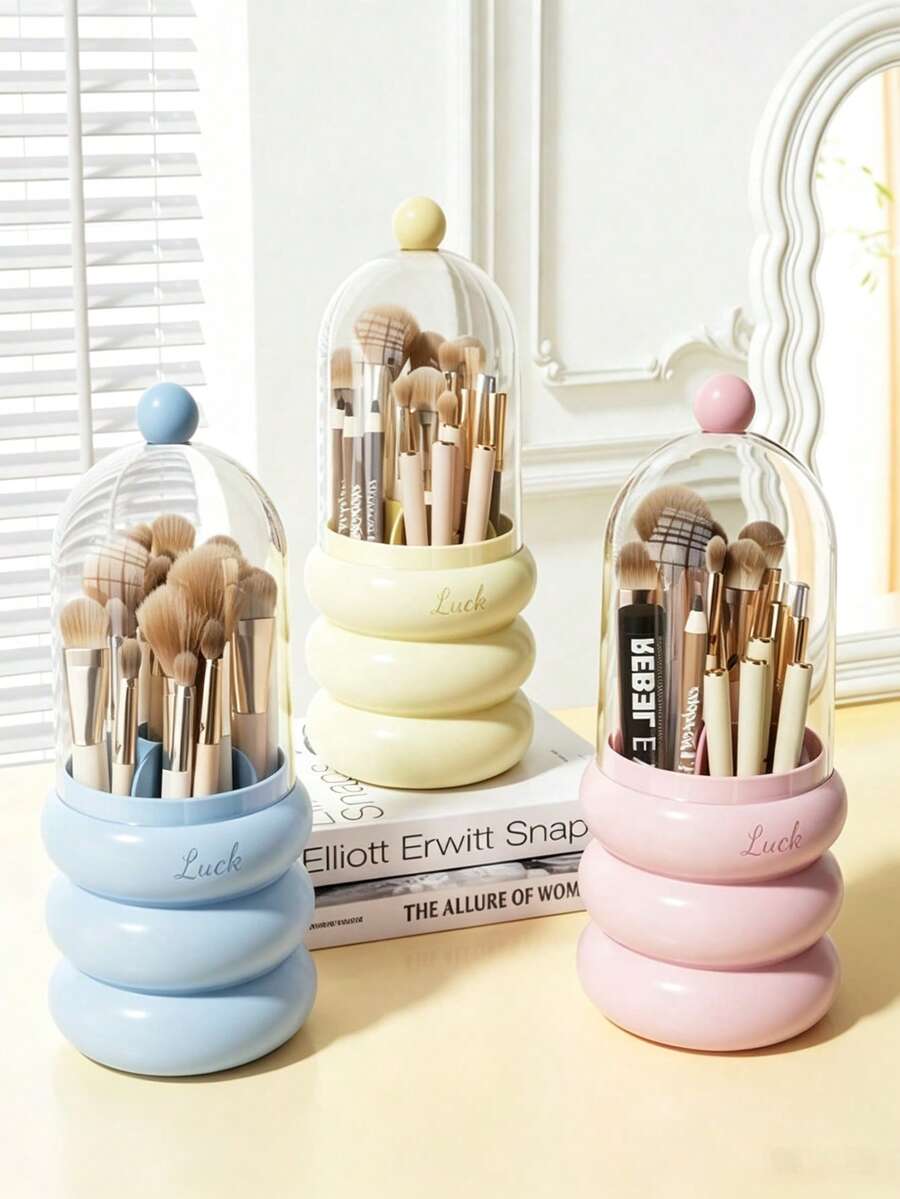 Makeup Brush Holder Desktop Multi-Function Storage Box - Multicolor - View 1