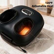 LUYAO Household Constant Temperature Foot Massage Machine, Multi-Mode Kneading & Squeezing Combination, 3-Level Adjustable Temperature, Auto Shut-Off Timer, Daily Home Foot Care Tool - Black - View 6
