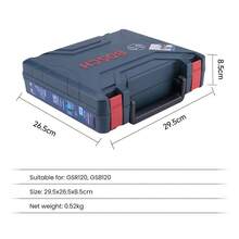 Bosch Tool Case Portable Plastic Storage Box Waterproof Hard Carry Case For GSR120-Li/GSB120,GDS18V-400 And Other GDS Series - Multicolor - View 8