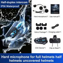 D3X Motorcycle Helmet Bluetooth Headset, Dual BT5.4, 1000mAh Battery, Connects Two Phones At Once, IP56 Waterproof & Dustproof, AI Voice Assistant, Fits All Helmets. Half‑Duplex Intercom, Unlimited‑User Talk & Music Sharing, 300‑Meter Range. - D3X - View 11