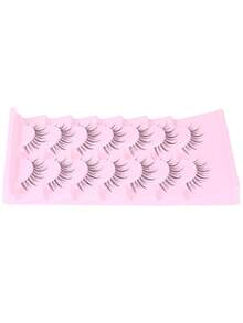 New 7 Pairs Cartoon Style False Eyelashes, Natural Makeup Effect, Anime Style, Seamless Transparent Stem, Natural Cartoon False Eyelashes, Korean & Japanese Cosplay False Eyelashes, Suitable For Various Occasions - Black - View 6