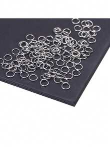 100pcs Gold & Silver Open Jump Rings - High Quality Metal Open Ring Connectors, Suitable For DIY Jewelry Making Accessories - Multiple Sizes (4-10mm), Can Be Used For Custom Designs - Multicolor - View 8