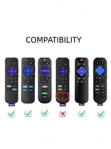 1件 矽膠通用遙控器保護套附掛繩，相容 Roku280 遙控器替換外殼，大型家電配件 - 查看 6