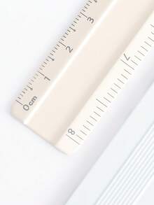 1 st rak linjal i makaronpastellfärgad metall, hållbar mätlinjal i aluminiumlegering, praktiskt mätverktyg för ritande, läxor och kontorsarbete - Multifärgad - Visa 6