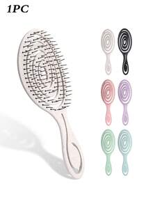 Multi-Color Hair Comb, Spiral Ventilated Styling Brush With Flexible Bristles, Lightweight, Suitable For Wet And Dry Hair, Curly, Wavy, Straight Hair, Daily Styling, Home And Travel - Multicolor - View 10