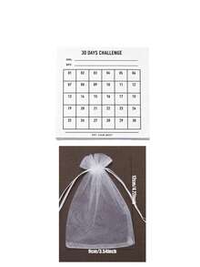 Minimalist 30-Day Challenge Habit Tracker Notebook, Undated Grid Goal Tracking Journal, Daily Task List Notepad, Self-Discipline Check-In Sticky Note,Journal Scrapbook Insert Tool, Office Goal Planning Stationery Supplies - A - View 12