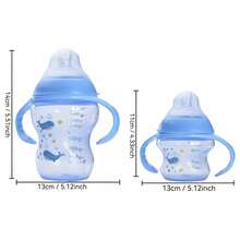 Botol Bayi PP Leher Lebar Bergambar Menarik 260ml/150ml dengan Pegangan, Botol Susu Bentuk Melengkung yang Mudah Digenggam, Botol Susu - MultiWarna - View 9