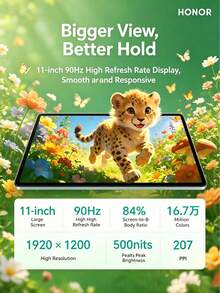 Honor X10 11-Inch Tablet 10100mAh Large Capacity Battery Eye-Care Full Screen For Study, Work, And Entertainment - Multicolor - View 3