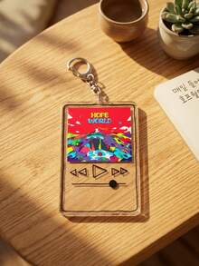 1pc/9pcs K-Pop B/TS Album Player Music Frame Aesthetic Acrylic Keychains, Classic Album Music Player Interface Design, K-Pop Fan And ARMY Gift, Back To School, Gift For ARMY, Gift For Friends - Multicolor - View 15