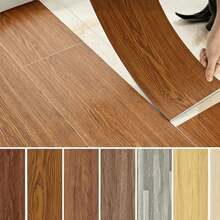 10pcs 15.74in X 5.9in Self-Adhesive Wood Grain Floor Stickers - Reusable, Durable, Easy To Install. Made Of Durable PVC Material, Easy To Apply, Perfect For Decorating Living Room, Bedroom, Kitchen And Bathroom Floors. - Multicolor - View 1