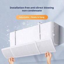 1pc Air Conditioner Wind Deflector, Retractable Cold Air Deflector, Universal Hook Design, Efficient Wind Blocking, Easy To Use, Durable ABS Material, Suitable For Home, Bedroom, Dormitory And Office - White - View 12