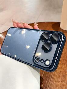 新款奢華亮片電鍍 PC 透明手機殼,適用於 iPhone 18ProMax 18Pro 17ProMax 17Pro,防震硬殼背蓋 - 遠峰藍 - 查看 5