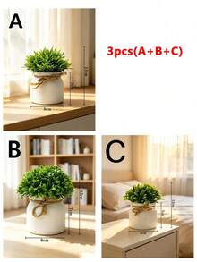 Artificial Potted Plants, Mini Artificial Greenery Planter, Artificial Turf Potted Plants Home Decor Accessories, Small Artificial Plants Home Decor, Wedding Decoration Artificial Flowers, Fake Flowers, Suitable For Gifts, Back To School Season Essentials - Multicolor - View 19