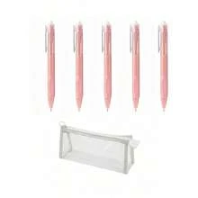 1 Set Aesthetic Gel Pens With Black Ink, 0.5mm Smooth Fine Tip, Simple And Elegant Design, Creative Student Stationery, Retractable Ballpoint Pens For Office, Correct Posture Writing, Water-Based Signature Pens For Exam Practice - Multicolor - View 11
