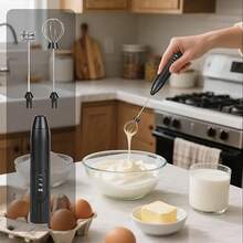 1pc Wireless Electric Milk Frother, Household Electric Milk Frother, Coffee Stirring Stick, Milk Foam, Mixer, Automatic Handheld Milk Frother 2-In-1 USB Rechargeable Electric Mixer Coffee Stirrer Back To School Season 300mAh - Multicolor - View 6