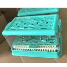 New Household Soap Dish With Cover And Draining Tray Soap Holder With Multi-Function Cleaning Brush For Bath Laundry - Green - View 4