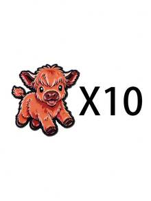 Cute & Lively Highland Cow Enamel Brooch - Fluffy Animal Pin, Suitable For Backpacks And Jackets - Multicolor - View 10