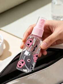 Clear Spray Bottle With Pumpkin Ghost Pattern,Perfume Refillable Bottle For Halloween Gift,Multi-Functional Fine Mist Spray Bottle,Portable Decanting Bottle Container,Travel Essentials,For Toner,Perfume,Makeup Remover,Gift For Women,Students And Men - Multicolor - View 6
