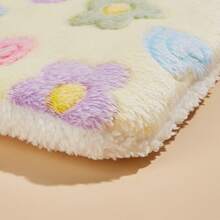 Yellow Multicolor Floral Print Thickened Polyester Pet Bed Mat, Breathable Comfortable Washable All-Season, Suitable For Small And Medium Cats And Dogs, Suitable For Teddy And Other Pets, Not Suitable For Large Dog Breeds - Yellow - View 8