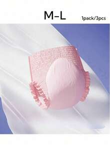 Overnight Period Panties, Women's Menstrual Pads, Prevents Side Leaks - Pink - View 8