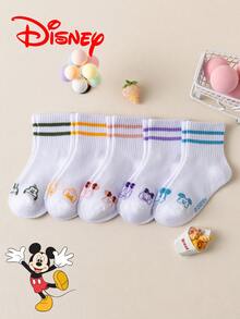 10/5/1 Pair Disney Cartoon Character Mid-Calf Socks For Kids, Christmas Socks, Student Daily Wear, Back To School - Multicolor - View 17
