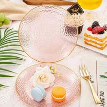 10/25/50 Pack Hammered Texture Transparent Plates, 10.25 Inch And 7.5 Inch, Crystal Surface Tableware. Ideal Plates For Halloween, Christmas, Easter, Valentine's Day And New Year Parties, Perfect For Hosts And Home Cooks, Perfect Holiday Table Decor. - View 6