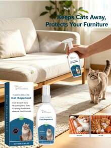Indoor Cat Repellent Spray, Pet Deterrent To Prevent Cats From Getting On Bed, Cat Scratch Prevention, Gentle Formula For Furniture Protection, Cat Behavior Guidance And Correction Protective Spray - 100ml - View 8