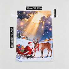 2pcs/5pcs/10pcs Multi-Color Multi-Style Drawstring Christmas Gift Bags, 3D Drawstring Bags, Extra Large Christmas Gift Packaging Bags, Wine Bottle Packaging Decorative Bags - Multiple Styles - View 18