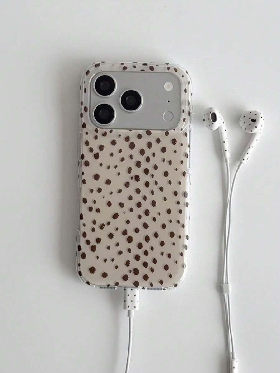 1pc Korean Minimalist Autumn/Winter Brown Leopard Y2K Phone Case, Premium High-End Style, Compatible With Phone 18 Pro Max/18 Pro/17 Pro Max/17 Pro/17/16 Pro/16/16 Pro Max/15 Pro/15 Pro Max/Shockproof IMD/14 Pro/14 Pro Max/14/13 Pro Max/13 Pro/13/12 Pro Max/12 Pro/11 Pro Max/11, Unique Niche Design, Smooth Touch, Popular Holiday And Birthday Gift - Multicolor - View 1