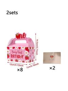 1 buah Kotak Permen Kertas Stroberi, Untuk Pesta Ulang Tahun, Kotak Hadiah Buah Lucu, Tas Hadiah Dekorasi Pesta, Tas Hadiah DIY, Cocok Untuk Dekorasi Pesta Ulang Tahun - beraneka warna - View 11