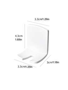 Wall-Mounted Toothbrush Holder Storage Rack, Bathroom Organizer, No-Drill Wall-Mounted Toothbrush Holder With Storage Slot And Cup, Space-Saving Bathroom Storage Rack, Modern Practical Design, Suitable For Electric Toothbrushes, Razors And Toiletries - Multicolor - View 5