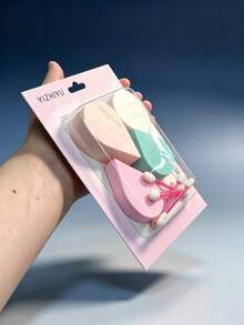 Multi‑Shape Makeup Sponge Puff Kit With Cosmetic Swabs Soft Blending Foundation Beauty Tools, Random Color - Multicolor - View 1