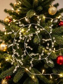 Christmas Crystal Beaded Garland, 39 Inch Christmas Tree Decoration, Transparent Crystal Decorative String, Suitable For DIY Crafts, Table Centerpiece Decoration, Holiday Decor, Wedding And New Year Gifts - Multicolor - View 3
