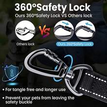 High-Strength Elastic Dog Leash - Comfortable Thickened Handle And Reflective Stitching - 6ft/4ft Suitable For Medium To Large Dogs - Multi-Functional 4-In-1 Leash With Safety Belt - Ideal For Training And Outings (New Black Version Without Safety Belt Buckle) - Multicolor - View 4