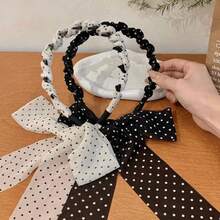 2/1pc Women's Premium New Style Headband, With Floating Band, Wavy Dots And Toothed Design, High Crown Pressure Headband Hair Accessory - One Size - View 16