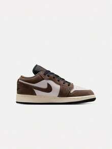 Teenager AIR JORDAN 1 LOW (GS) Casual Shoes Low-Top 553560-200 - Mocha Brown - View 3