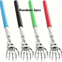 1/3pcs Portable Telescopic Back Scratcher, Random Color - Extendable 21.08-57.91cm, With Comfortable Grip - Suitable For Elderly, Telescopic Skeleton Claw: Hand-Shaped Scratcher, Unlock New Scratching Positions - Multicolor - View 7