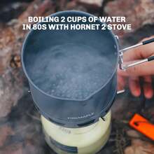 750ml G2 Integrated Camping Stove System With Heat Exchanger, Folding Handle, Lid And Drip Spout, Compact Backpacking Cooking Pot Set For Hiking, Trekking, Camp Meals And Outdoor Adventures, Fuel Canister Not Included - Pot - View 4