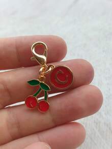 Zinc Alloy Cherry Pendant And Letter Charm Keychain, Bag, Backpack, Wallet, Document Bag, Car Key Accessory Pendant, Holiday Party Gift, Birthday Gift, Back To School Gift, Creative Handmade Keychain - Multicolor - View 18