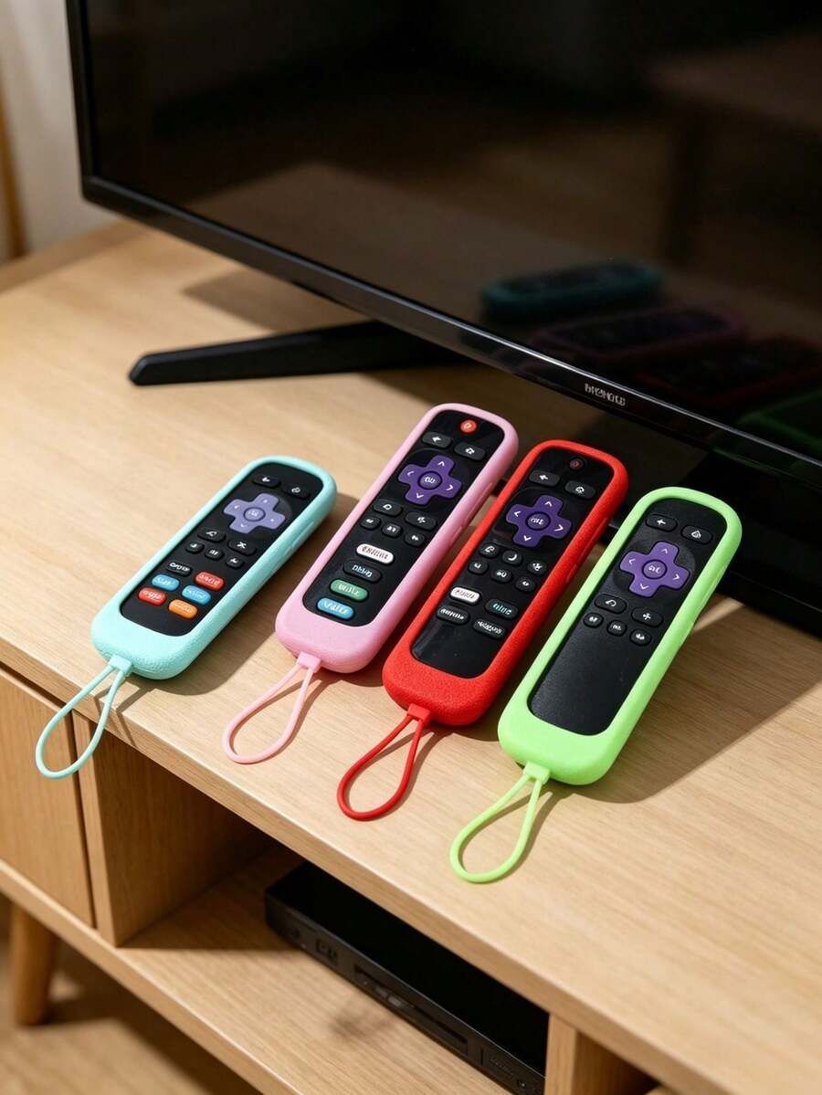 1件 矽膠通用遙控器保護套附掛繩,相容 Roku280 遙控器替換外殼,大型家電配件 - 查看 1