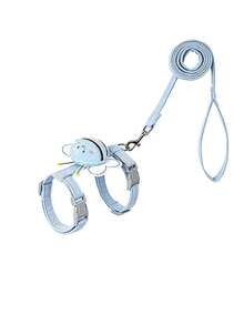 Pet Cat And Dog Collar And Leash Set - Small Cat And Dog Leash - Outdoor Walk Training Cat And Dog Leash - Adjustable Chest Strap Comfortable And Breathable - Lightweight Essential For Outdoor Travel - Comes With 1 D-Ring Accessory - Multicolor - View 17
