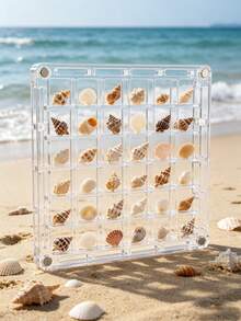 1pc Acrylic Jewelry Storage Box, 36 Small Compartment Dividers, Desktop Jewelry Storage And Display Rack,Earring And Jewelry Organizer. Women's Jewelry Storage,Travel Essentials,Dormitory Supplies, For Bathrooms, Dressing Rooms, And Vanity Tables. - Multicolor - View 1