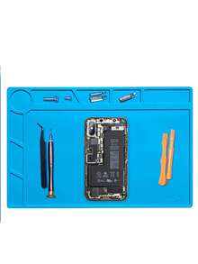 1pc Heat-Resistant Insulated Silicone Soldering Mat, Electronic Repair Workstation Pad, Anti-Static Phone Mat, Essential Tool For Electronics Enthusiasts, Suitable For Soldering Iron, Workbench, Phone, Laptop, Tablet, PC, Camera Repair Tools - A - View 8